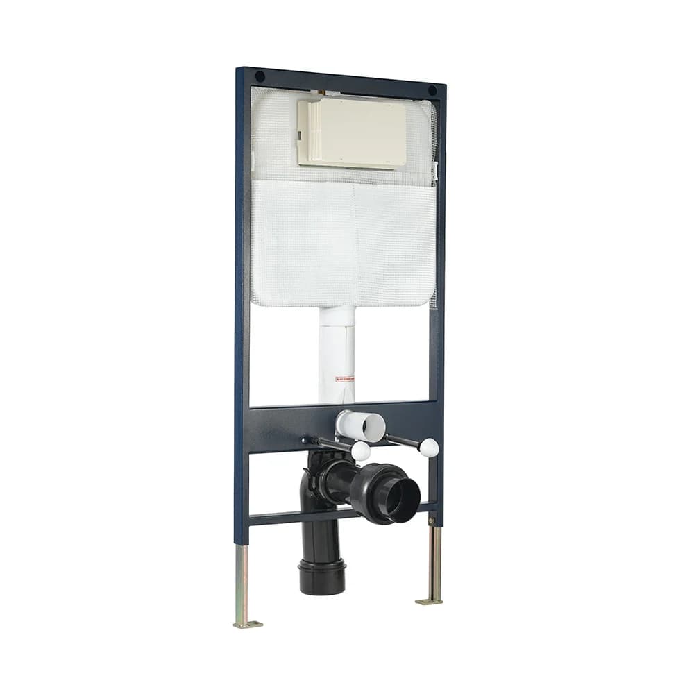 Pneumatic Single Piece Slim In-wall Cistern with Floor Mounting Frame